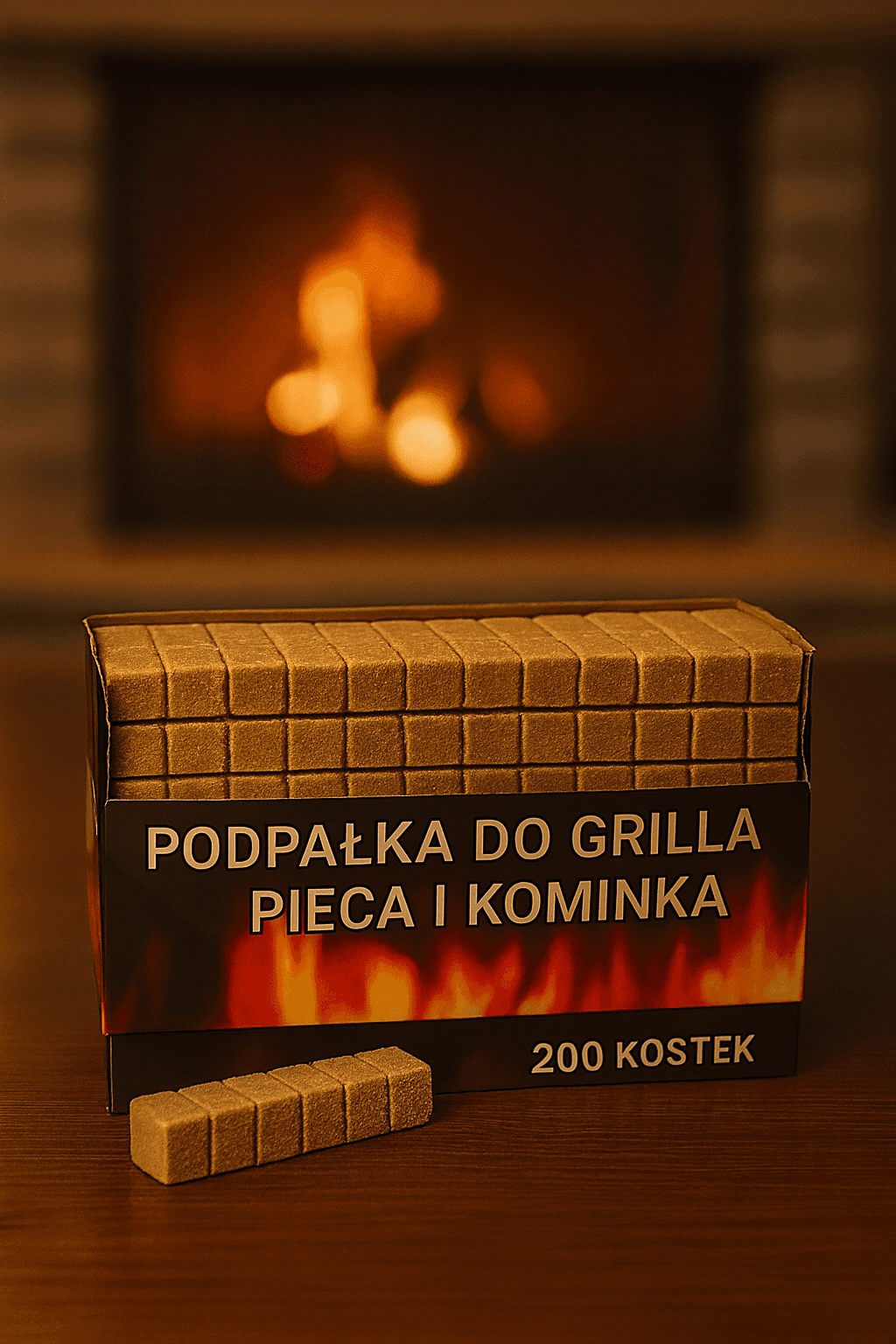 Podpałka do pieca, kominka 200szt + GRATIS zapałki